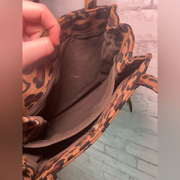 Vintage 90’s Nine West Cheetah Print Shoulder Bag Medium Sized Gold Hardware - Picture 9 of 9